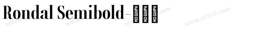 Rondal Semibold字体转换